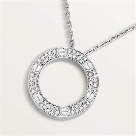 cartier love circle necklace|cartier love necklace diamond paved.